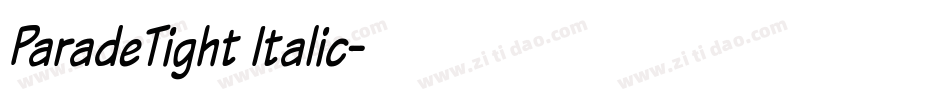 ParadeTight Italic字体转换